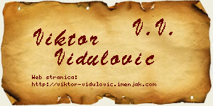 Viktor Vidulović vizit kartica